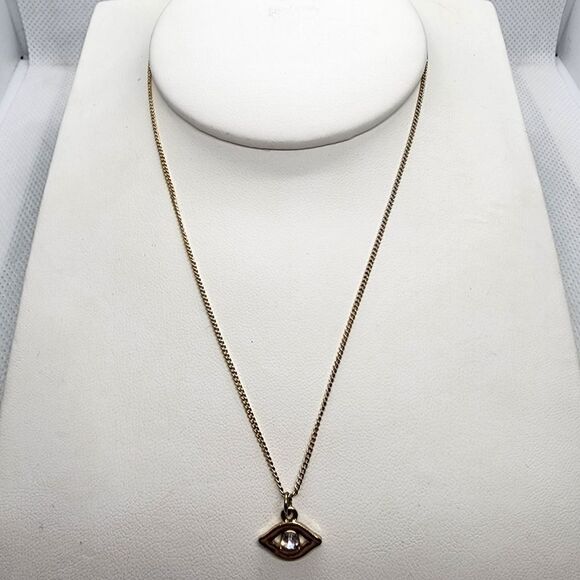 LC Lauren Conrad Gold All Seeing Eye Necklace - Picture 1 of 4